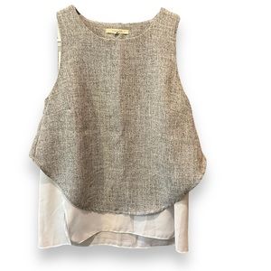 41 Hawthorn Gray and White Camisole Top